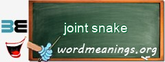 WordMeaning blackboard for joint snake